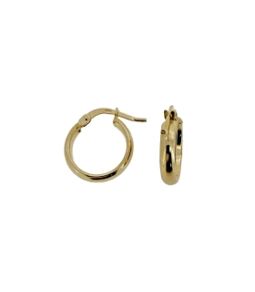 PENDIENTES CRIOLLA PLATA 1ª LEY CHAPADA ORO 3 X 14 MM. EXTERIOR