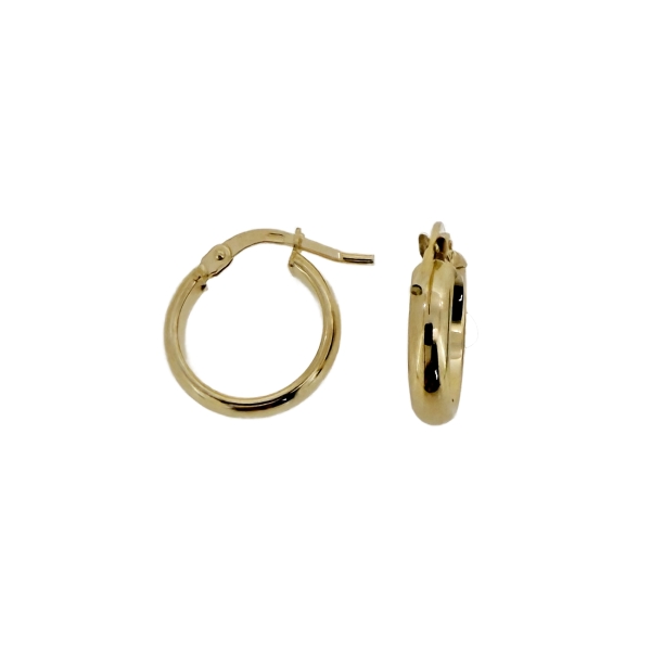 PENDIENTES CRIOLLA PLATA 1ª LEY CHAPADA ORO 3 X 14 MM. EXTERIOR