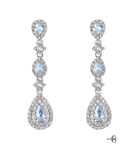 PENDIENTE NOVIA PLATA 1ª LEY 35 X 8 MM                                                              