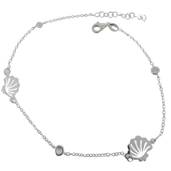 PULSERA TOBILLERA PLATA 1ª LEY CONCHA DE                                                            