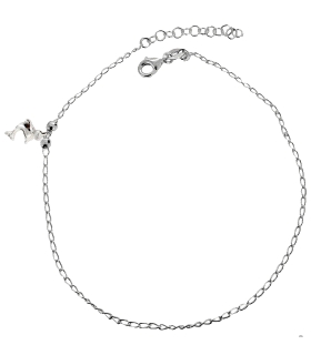 PULSERA TOBILLERA PLATA 1ª LEY DELFIN                                                               