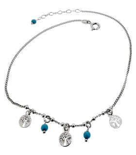 PULSERA TOBILLERA PLATA 1ª LEY ARBOL DE                                                             