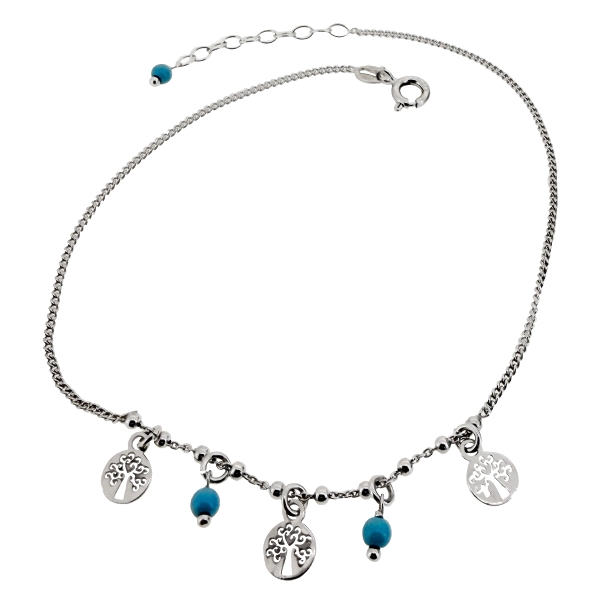 PULSERA TOBILLERA PLATA 1ª LEY ARBOL DE                                                             