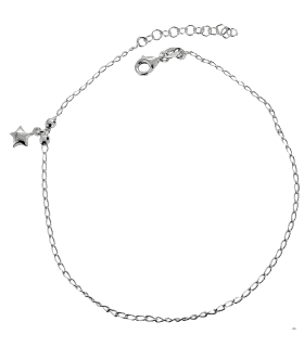 PULSERA TOBILLERA PLATA 1ª LEY ESTRELLA                                                             