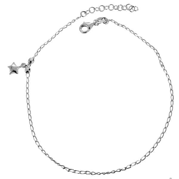 PULSERA TOBILLERA PLATA 1ª LEY ESTRELLA                                                             