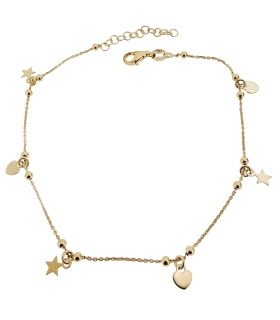 PULSERA TOBILLERA PLATA 1ª LEY CHAPADA                                                              