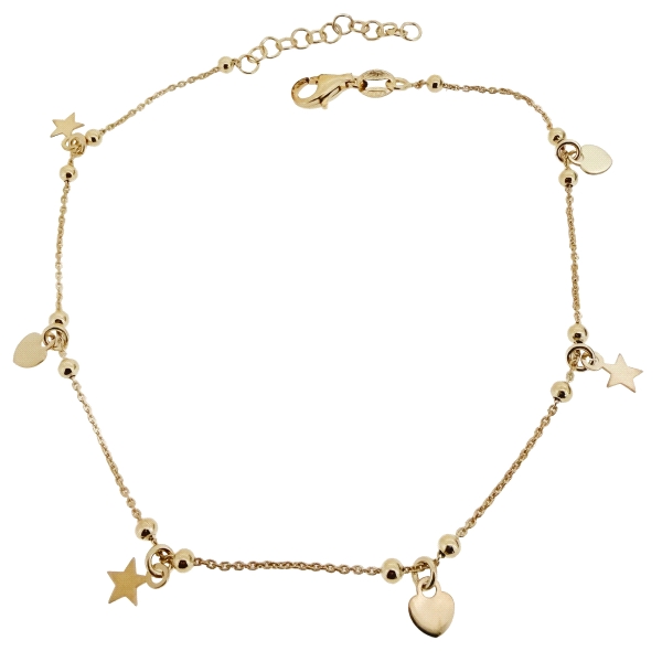 PULSERA TOBILLERA PLATA 1ª LEY CHAPADA                                                              