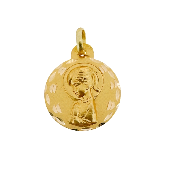 MEDALLA VIRGEN NIÑA ORO 18 KTES. 17.50 M                                                            