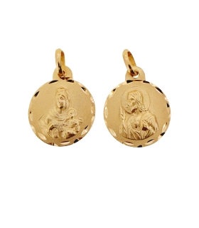 MEDALLA ESCAPULARIO ORO 18 KTES. 15 MM.