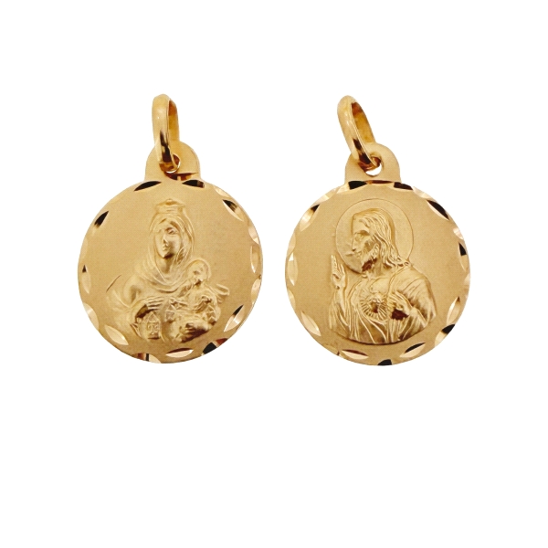 MEDALLA ESCAPULARIO ORO 18 KTES. 15 MM.