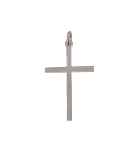COLGANTE CRUZ SIN CRISTO PLATA 1ª LEY                                                               