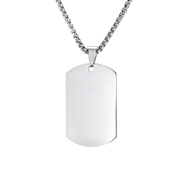 COLLAR ACERO PLACA 25 X 15 MM. 60 CM.                                                               