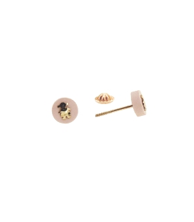 PENDIENTES NIÑA NACAR ORO 18 KTES. 6 MM.