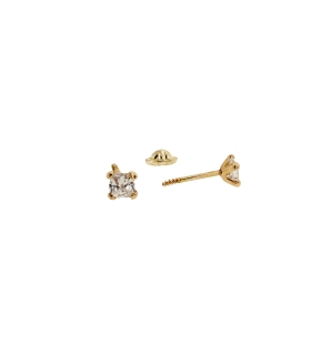PENDIENTES UNISEX ORO 18 KTES. 3.50 X 3.                                                            
