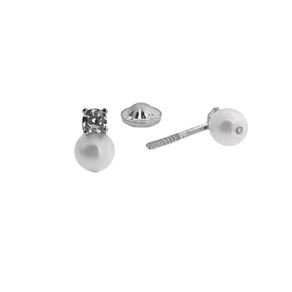 PENDIENTES PERLA / TURQUESA ORO BLANCO