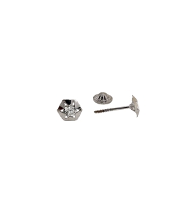 PENDIENTES CLASICOS ORO BLANCO 18 KTES.                                                             