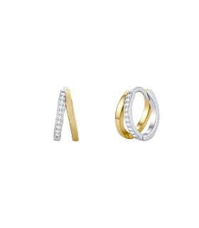 PENDIENTES CRIOLLA PLATA 1ª LEY  BICOLOR                                                            