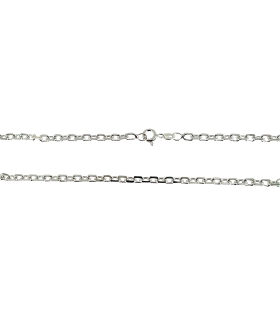 COLLAR CADENA FORZADA PLATA 1ª LEY 55 CM                                                            
