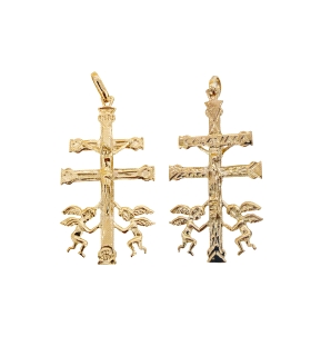 COLGANTE CRUZ DE CARAVACA ORO 18 KTES.                                                              