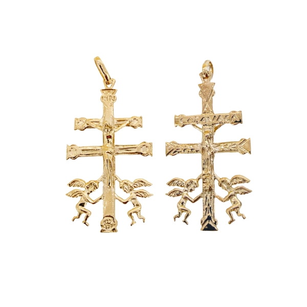COLGANTE CRUZ DE CARAVACA ORO 18 KTES.                                                              