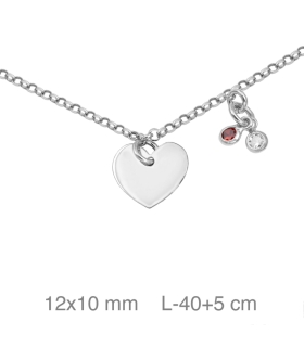 COLLAR ENAMORADOS PLATA PRIMERA LEY