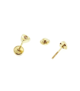 PENDIENTES UNISEX CIRCONITAS ORO 18 KTES                                                            
