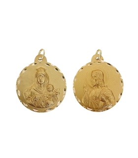 MEDALLA ESCAPULARIO ORO 18 KTES. 29 MM.                                                             