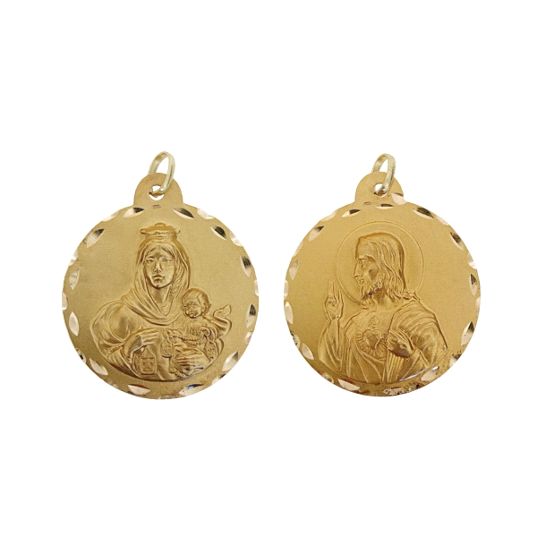 MEDALLA ESCAPULARIO ORO 18 KTES. 29 MM.                                                             