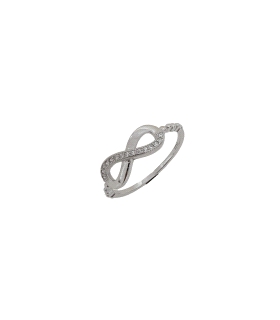  ANILLO INFINITO CIRCONITAS PLATA 1ª LEY                                                            