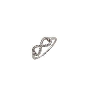  ANILLO INFINITO CIRCONITAS PLATA 1ª LEY                                                            