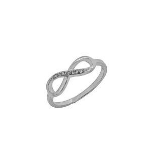 ANILLO INFINITO CIRCONITAS PLATA 1ª LEY                                                             